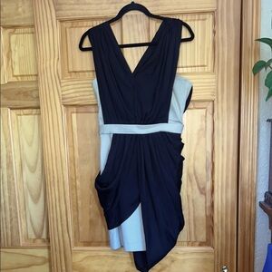 Country Road Elegant Black and Tan Draped Mini Dress [Size 10]